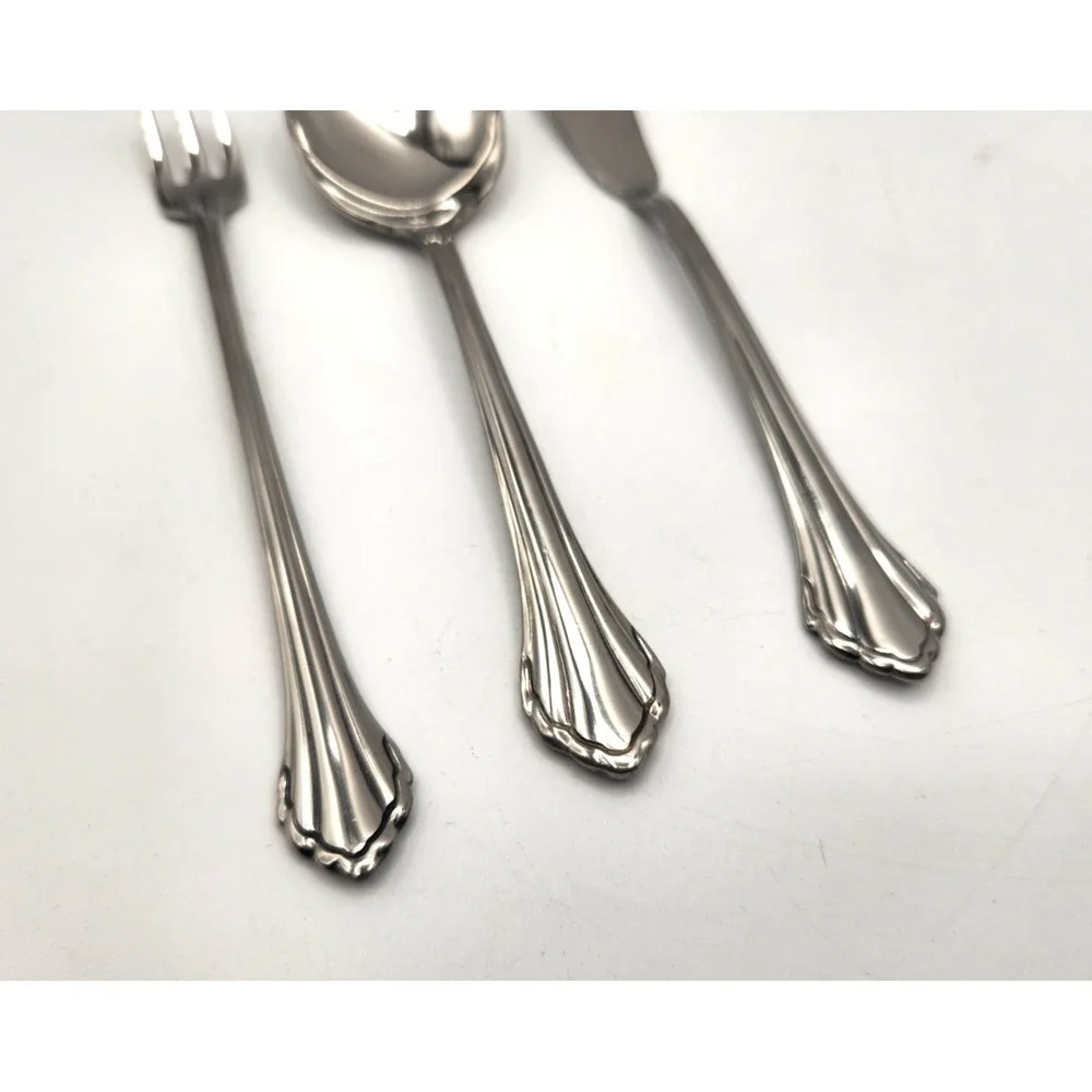 Oneida Community Stainless CLARETTE Serving Pieces - Set of 3 - Sugar Spoon more